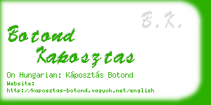 botond kaposztas business card