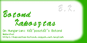 botond kaposztas business card